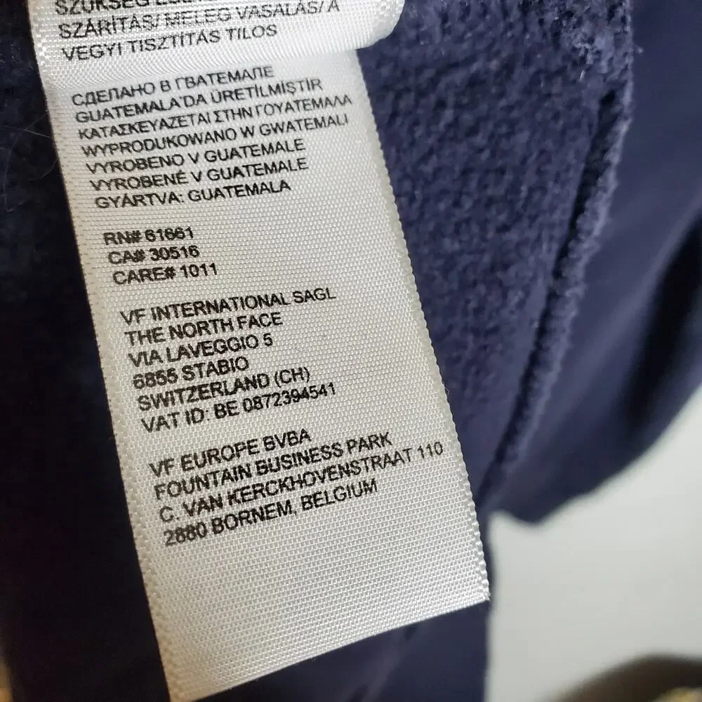 The North face Blue men's graphic back sweatshirt Worn and a bit stretched out